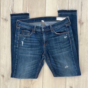 Rag & Bone Indigo Frayed Hem Jeans